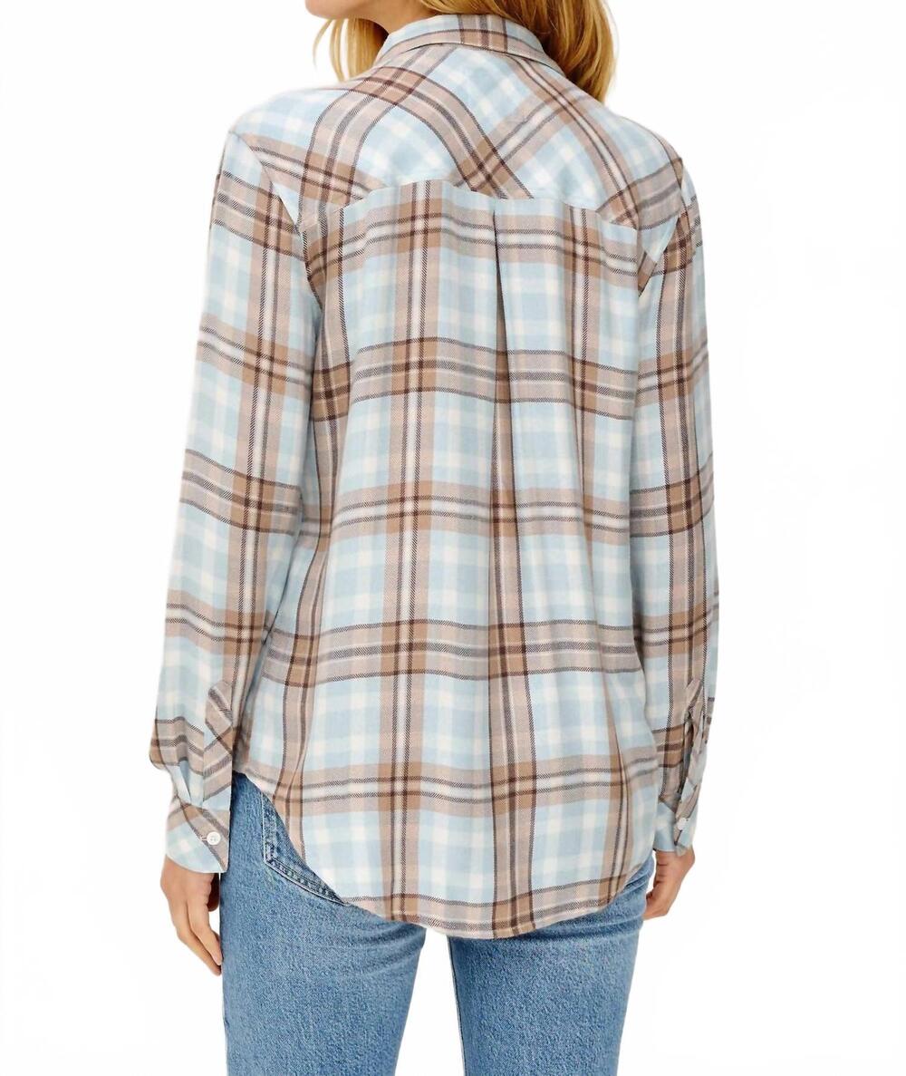 NEW RAILS hunter plaid button down shirt in chambray combo - Picture 4 of 6